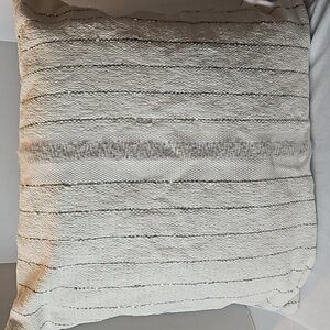 Anthropologie Cream Gray Gold Sequiens Texture Euro Pillow Sham